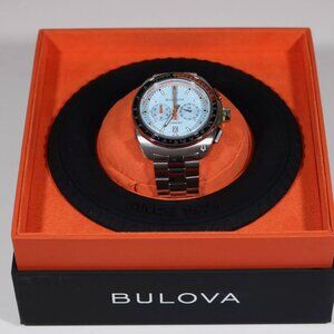 Bulova Men's Racer Watch Steel Blue